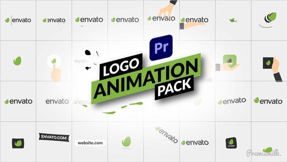 PR模板-32个简洁明亮LOGO标志动画片头 Logo Animation Pack for Premiere Pro
