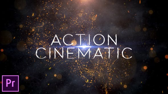 Premiere预设-大气震撼电影粒子火星文字标题片头 Action Cinematic Trailer