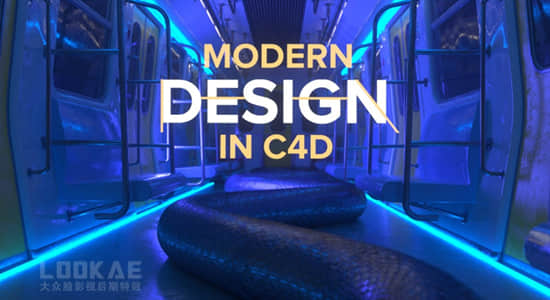 C4D教程-艺术封面设计制作学习 MDS-Modern Design in Cinema 4D
